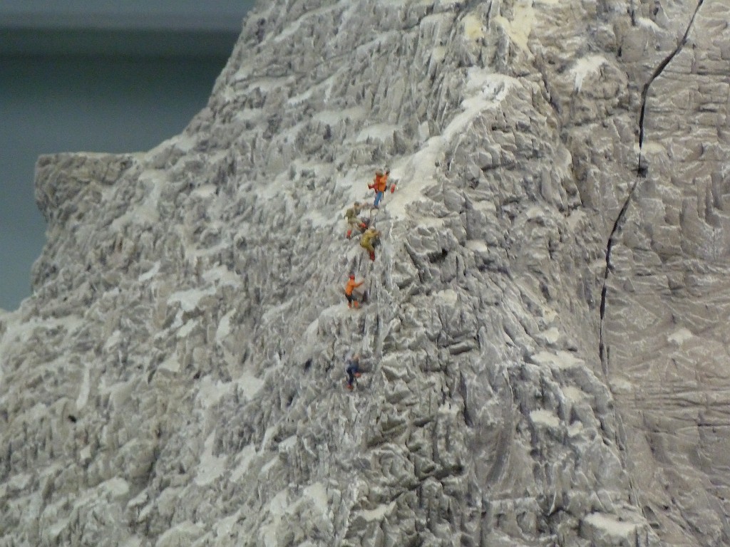 P1020009.JPG - Miniature Wonderland (Miniatur Wunderland)  http://en.wikipedia.org/wiki/Miniatur_Wunderland  Climbing the Matterhorn
