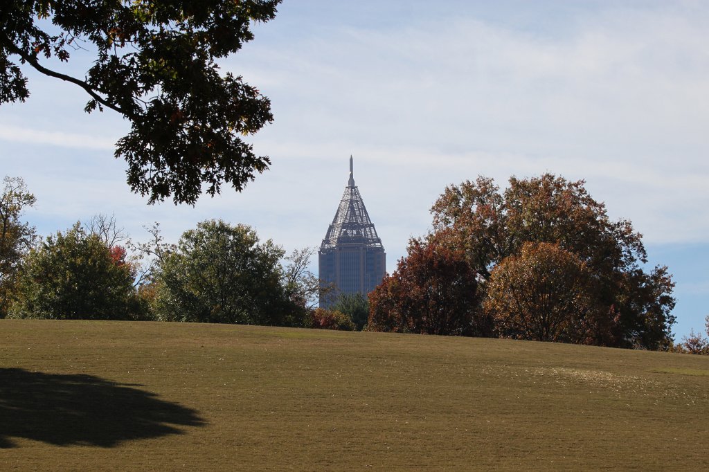 IMG_2156.JPG - Bank of America Plaza just reaching over the hill  http://en.wikipedia.org/wiki/Bank_of_America_Plaza_(Atlanta) 