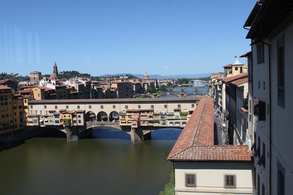 IMG_5899.JPG -  Vasari Corridor  running from the  Uffizi Gallery (to the right) across the  Ponte Vecchio  on its way to link  Palazzo Pitti 