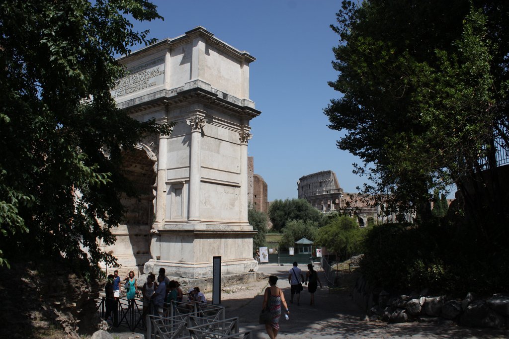 IMG_6673.JPG -  Arch of Titus  with the  Colosseum  in the background