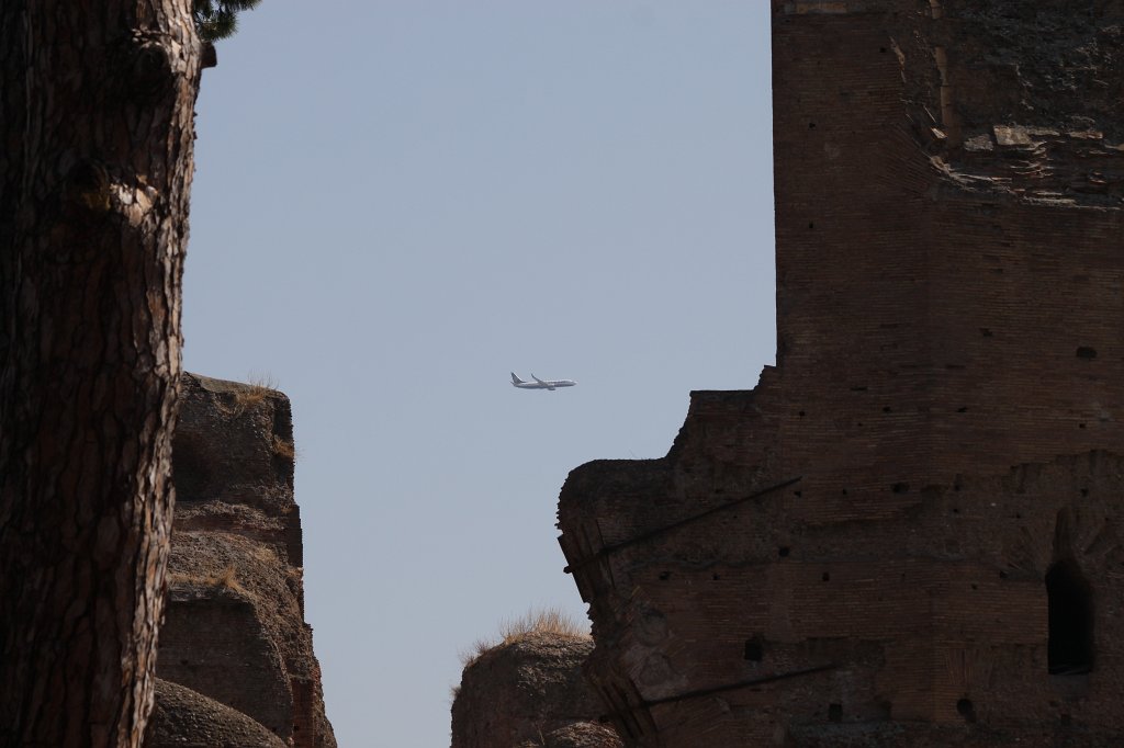 IMG_6943.JPG - New and old in the  Baths of Caracalla 