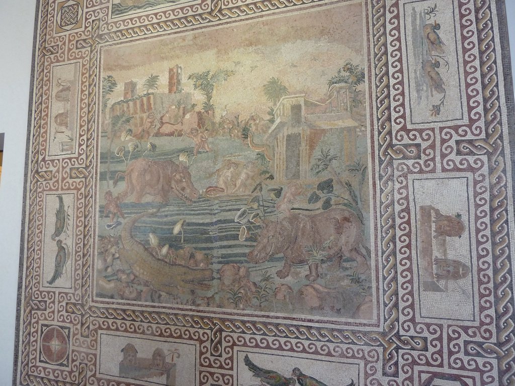 P1100456.JPG - Mosaico Pavimentale, Roma, Dalla vigna Maccarani, presso S. Saba sull'Aventino, II sec. d. C.