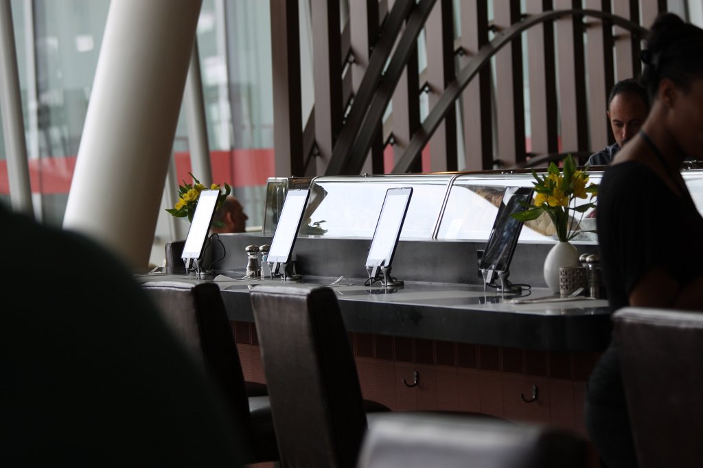 IMG_3202.JPG - Every seat has an iPad for ordering and Internet access