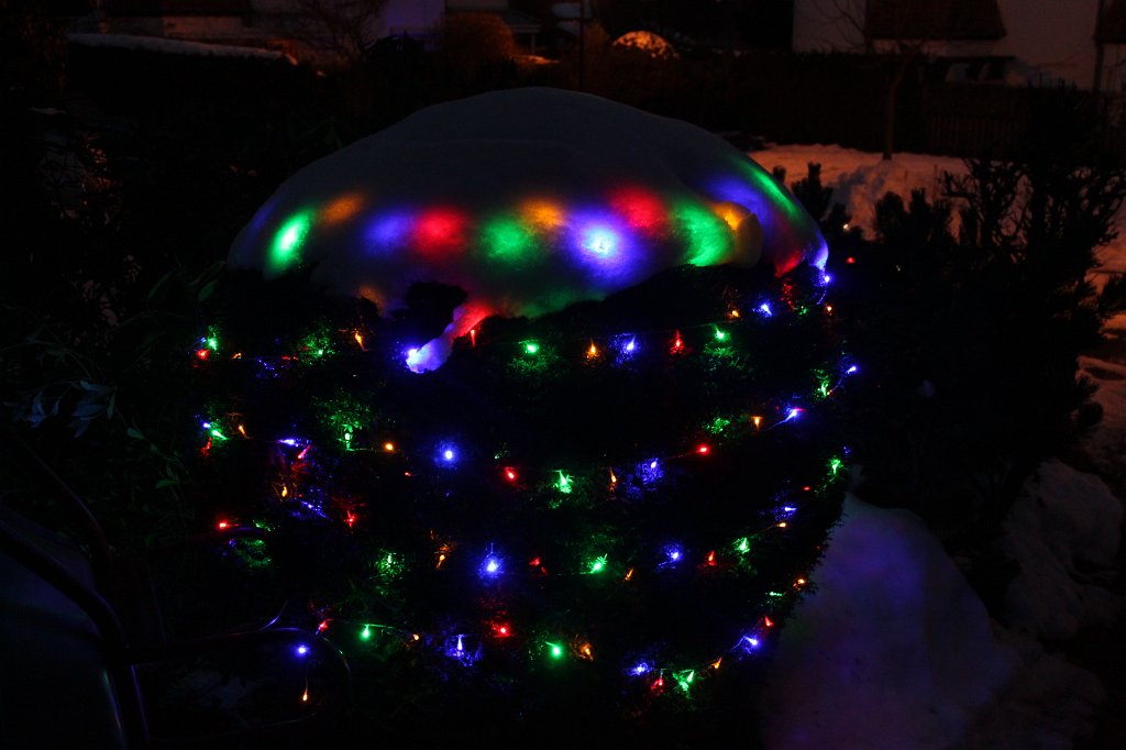 IMG_8349.JPG - Fairy lights around snow covered bush