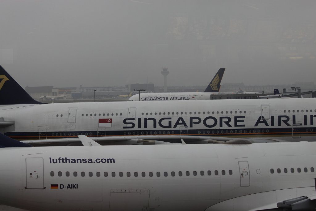 IMG_6630.JPG - Two Singapore Airlines Airbus A380 machines meet in Frankfurt Airport