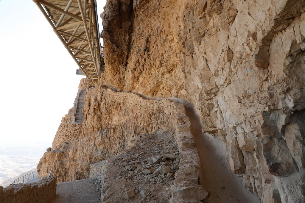 574A1474.JPG - One of the channels which in a sophisticated system drain nearby  wadis  to fill the cisterns of  Masada 