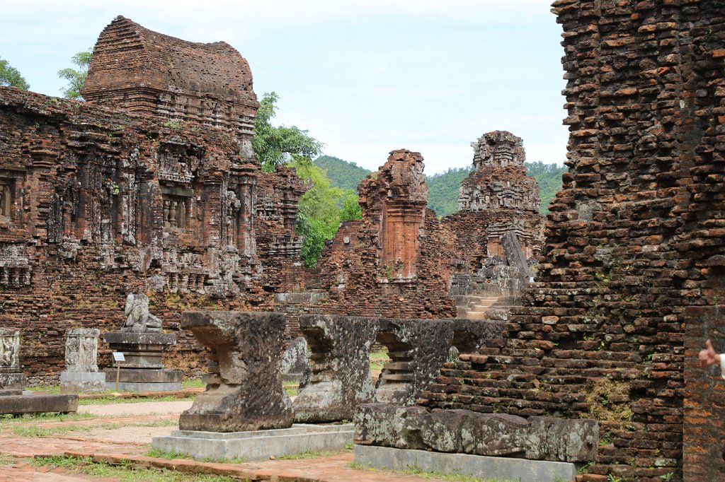 574A7736.JPG -  Mỹ Sơn  Sanctuary is an archaeological site and recognized by UNESCO as a world heritage site. From the 4th to the 14th century AD, the valley at Mỹ Sơn was a site of religious ceremony for kings of  Champa  which were also buried there. During Vietnam war many buildings were destroyed. Group B.